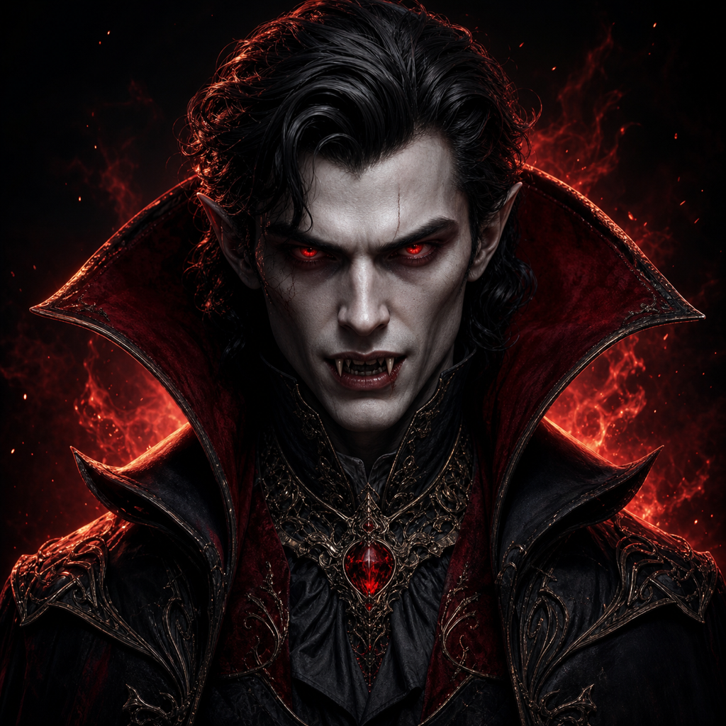 Vampire Fire app icon - gothic 3D vampire